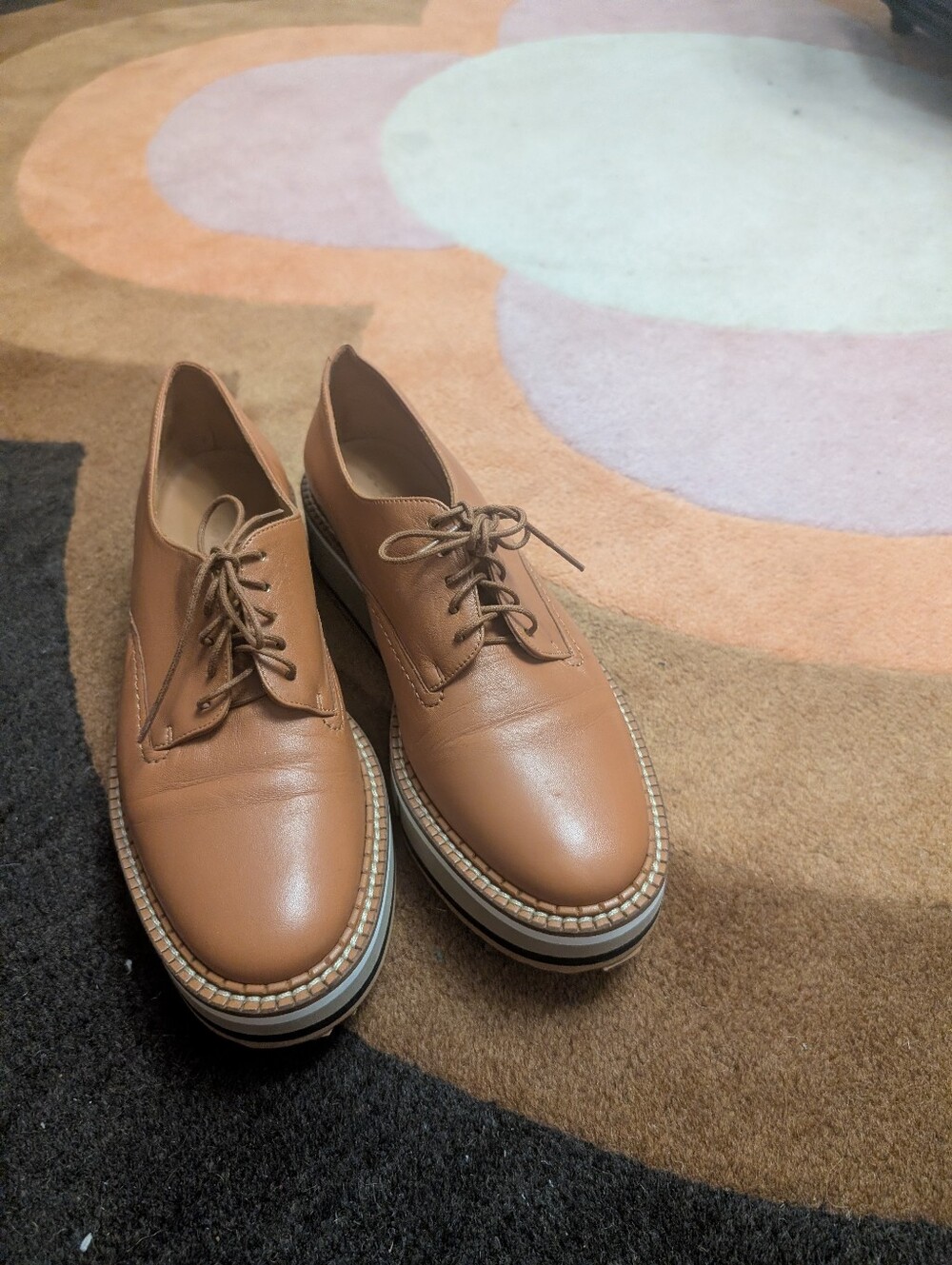 Robert Clergerie Platform Leather Oxfords
